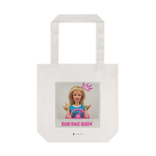 Road Rage Queen Tote - Fierce Bold Pop Art Attitude Doll Tote Bag by Oliver & Eli