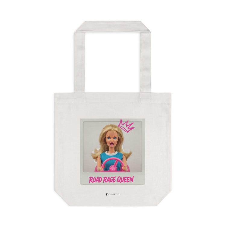 Road Rage Queen Tote - Fierce Bold Pop Art Attitude Doll Tote Bag by Oliver & Eli