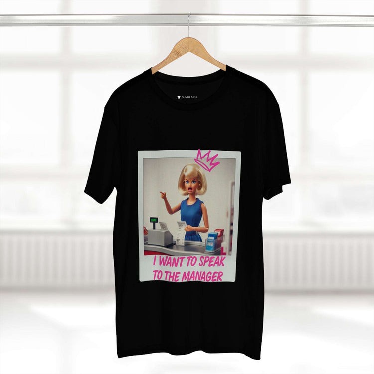 Manager Tee - Fierce Bold Pop Art Attitude Doll T-shirt by Oliver & Eli