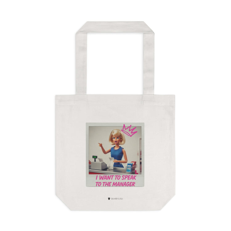 Manager Tote - Fierce Bold Pop Art Attitude Doll Tote Bag by Oliver & Eli