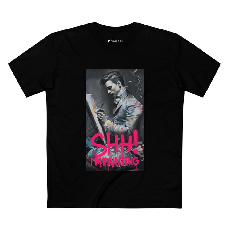 SHH! I'm Painting Tee Bold Vintage-Inspired Art T-shirt by Oliver & Eli