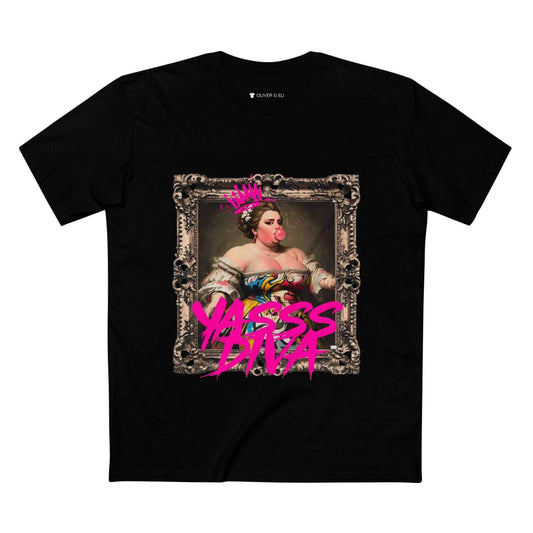 Yasss Diva Tee Empowering Vintage Bold Street Art T-Shirt by Oliver & Eli
