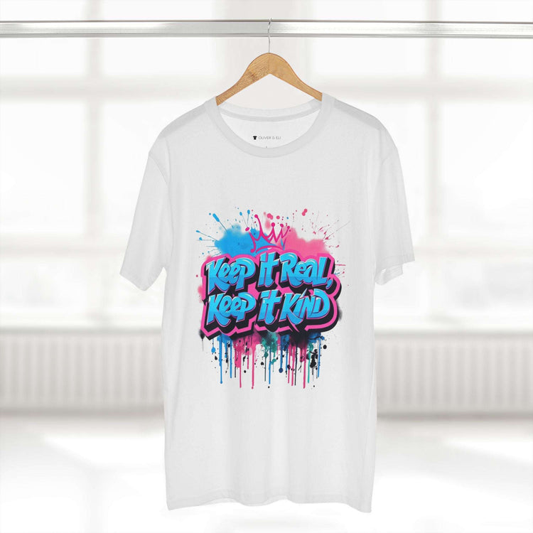 Keep It Real, Kind Tee. Bold Motivational Street Art T-Shirt by Oliver & Eli