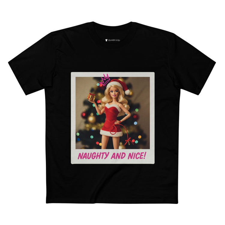 Oliver & Eli’s Sleigh Season collection — premium cotton Christmas t-shirt with graffiti print and festive design.
