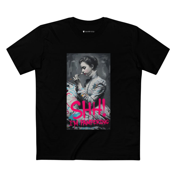 SHH! I'm Pampering Tee Bold Vintage-Inspired Art T-shirt by Oliver & Eli