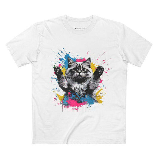 Cat Tee Bold Graffiti Pop-Art Animal T-shirt by Oliver & Eli