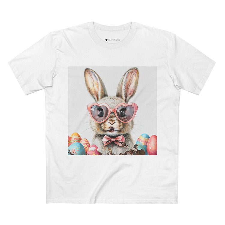 Easter Bunny T-Shirt - Pink Bold Easter Art T-Shirt by Oliver & Eli