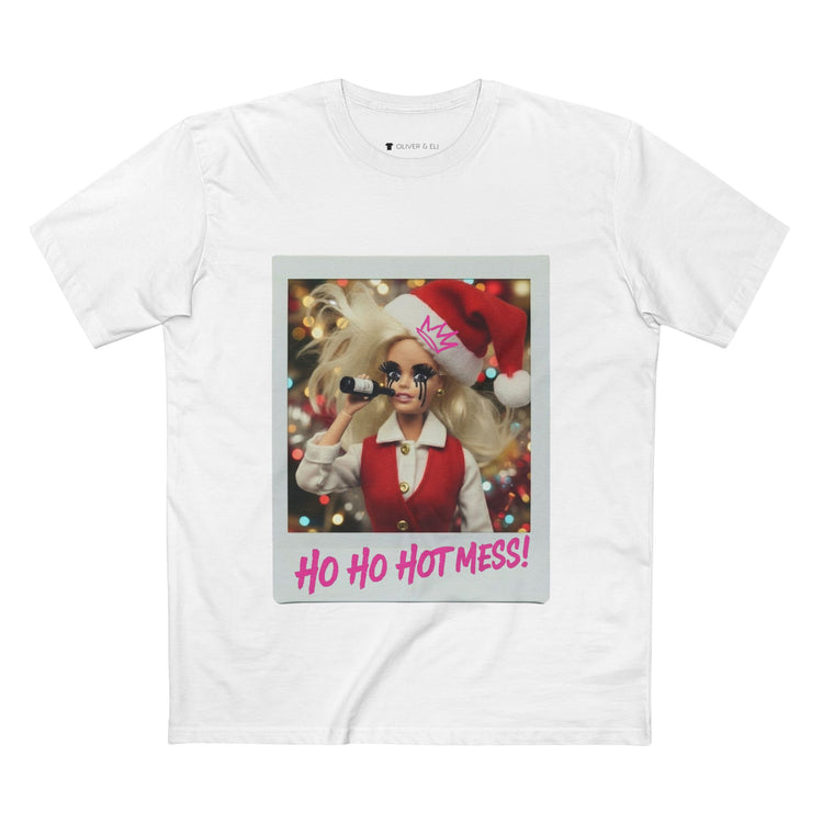 Oliver & Eli’s Sleigh Season collection — premium cotton Christmas t-shirt with graffiti print and festive design.