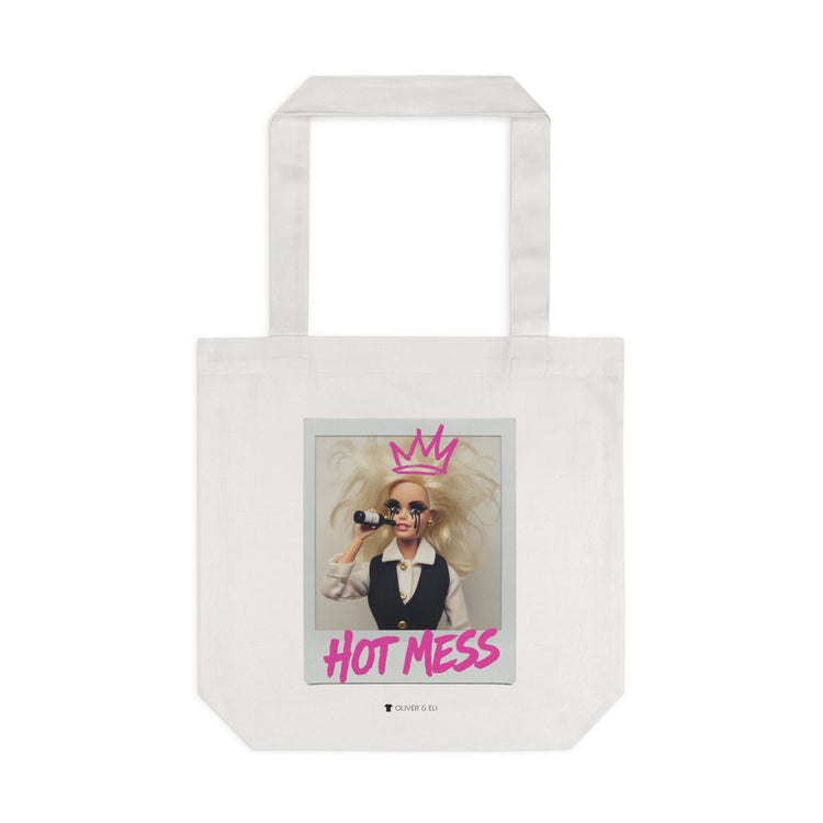 Hot Mess Tote - Fierce Bold Pop Art Attitude Doll Tote Bag by Oliver & Eli