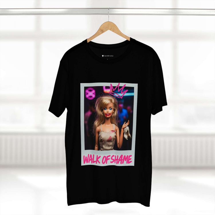 Walk of Shame Tee - Fierce Bold Pop Art Attitude Doll T-shirt by Oliver & Eli