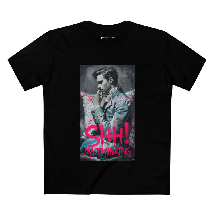 SHH! I'm Thinking Tee Bold Vintage-Inspired Art T-shirt by Oliver & Eli