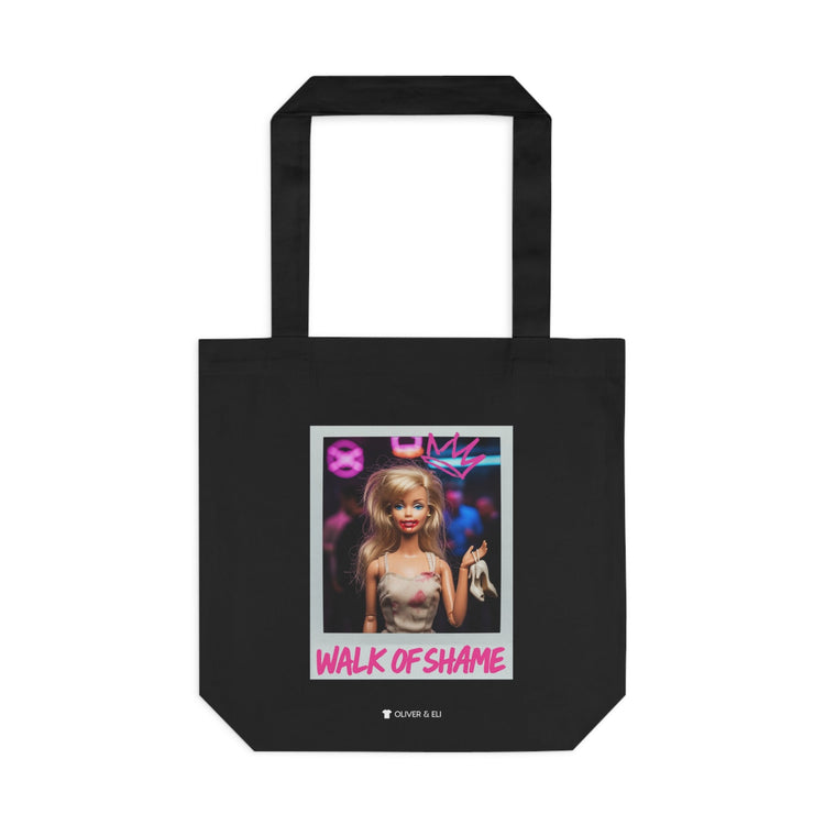 Walk of Shame Tote - Fierce Bold Pop Art Attitude Doll Tote Bag by Oliver & Eli