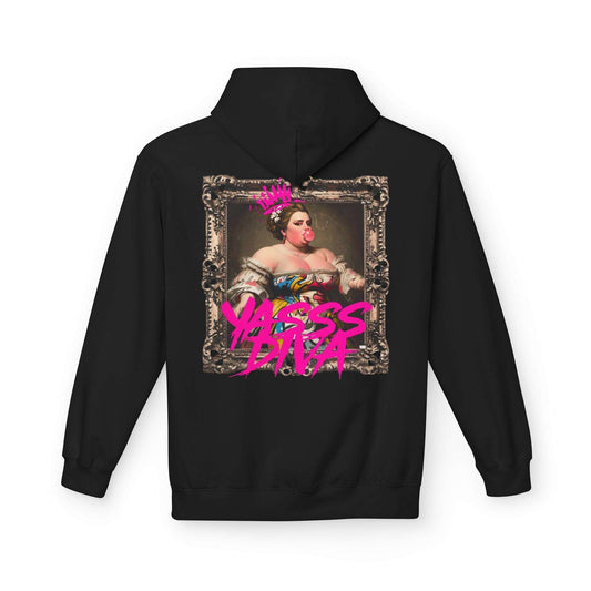Yasss Diva Hoodie | Empowering Vintage Inspired Bold Art Hoodie by Oliver & Eli