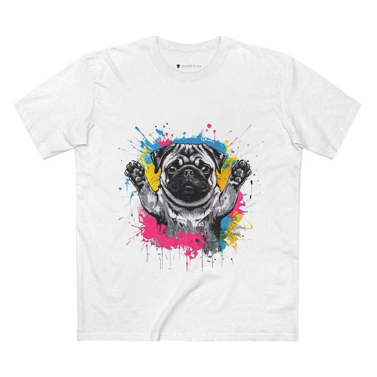 Pug Tee Bold Graffiti Pop-Art Animal T-shirt by Oliver & Eli
