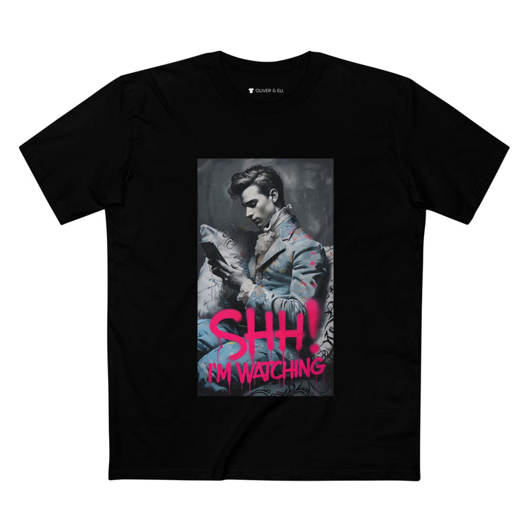 SHH! I'm Watching Tee Bold Vintage-Inspired Art T-shirt by Oliver & Eli