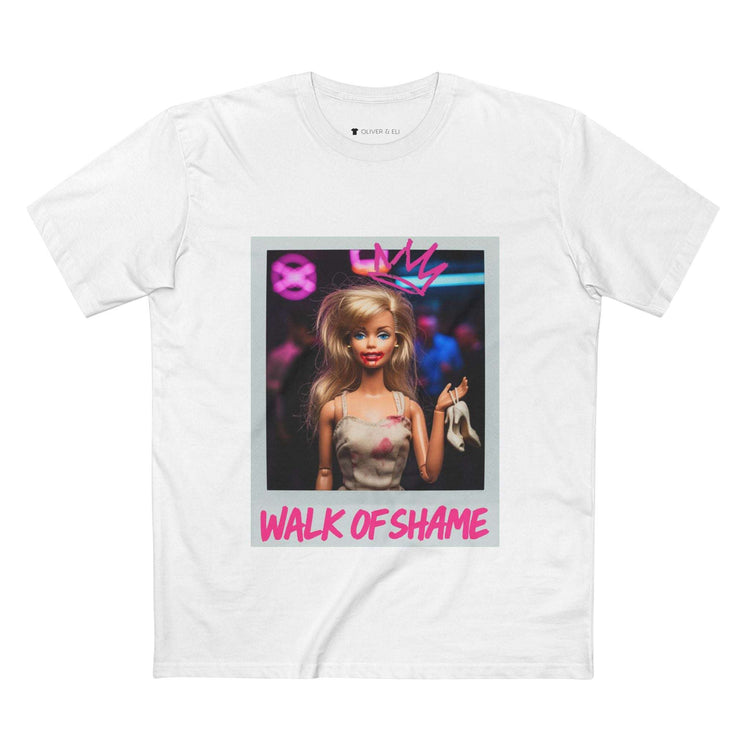 Walk of Shame Tee - Fierce Bold Pop Art Attitude Doll T-shirt by Oliver & Eli