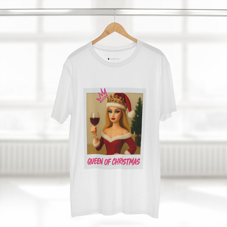 Oliver & Eli’s Sleigh Season collection — premium cotton Christmas t-shirt with graffiti print and festive design.