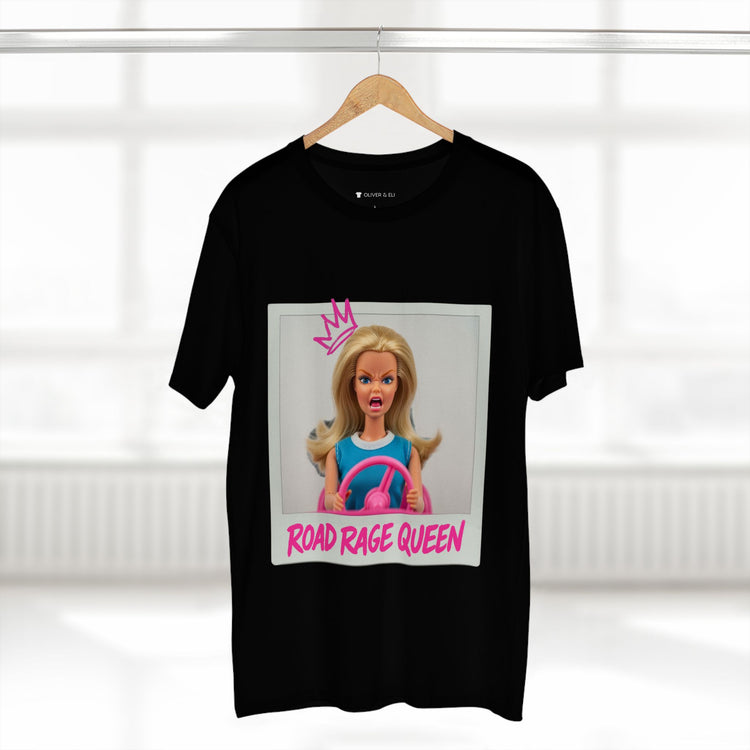 Road Rage Queen Tee - Fierce Bold Pop Art Attitude Doll T-shirt by Oliver & Eli