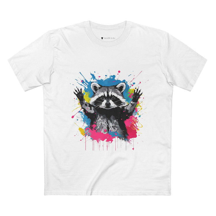 Raccoon Tee Bold Graffiti Pop-Art Animal T-shirt by Oliver & Eli