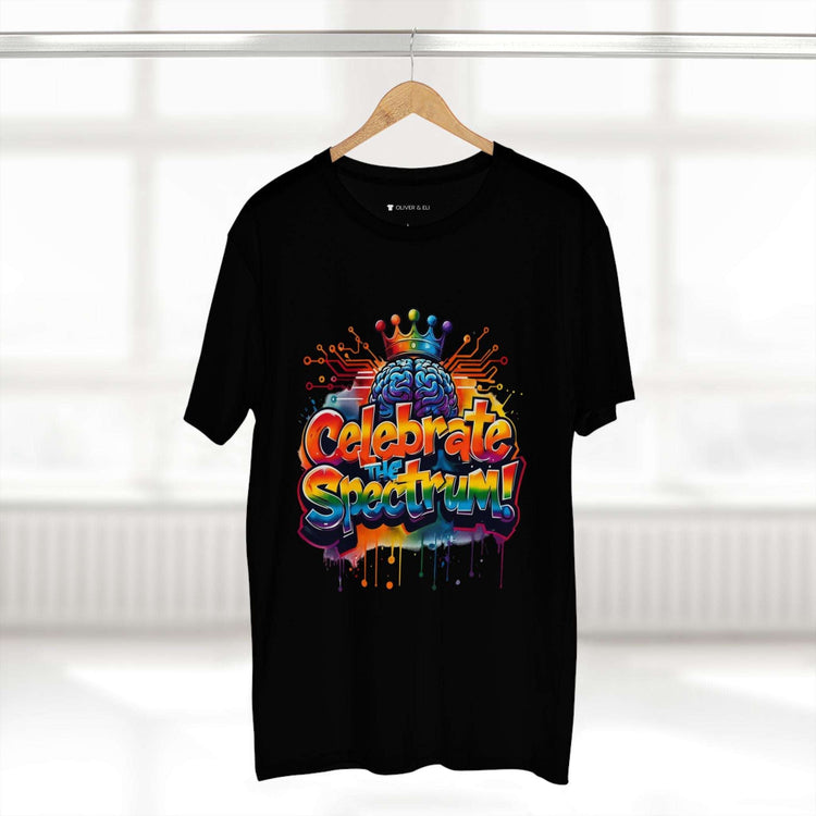 Celebrate the Spectrum Tee – Bold Art Neurodivergent Pride T-shirt by Oliver & Eli