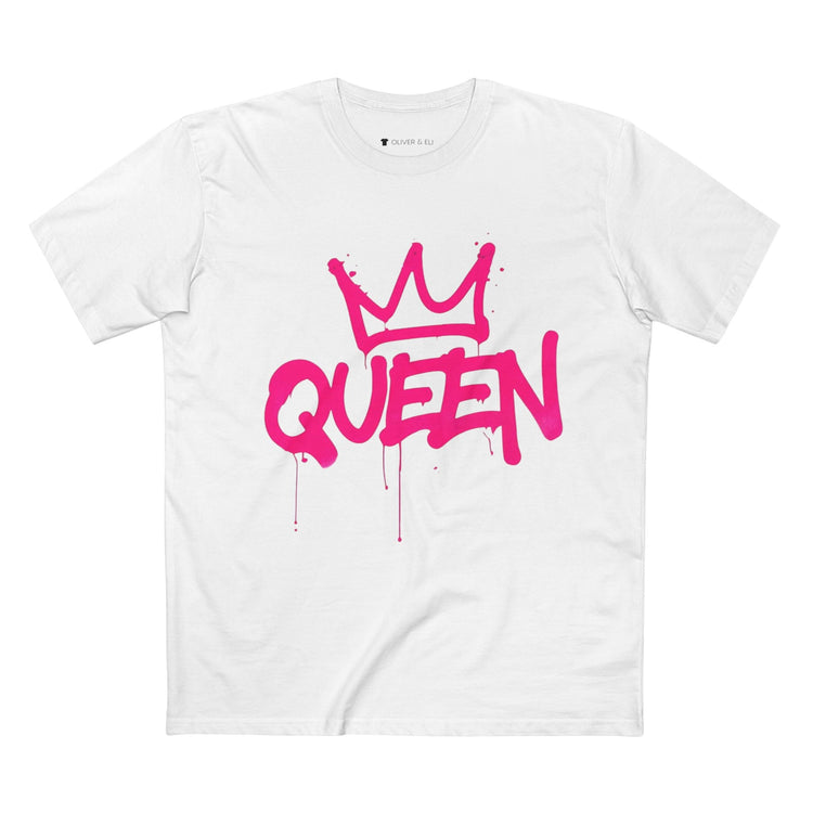 Queen Crown Tee Empowering Vintage Bold Street Art T-Shirt by Oliver & Eli