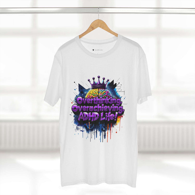 Overthinking. Overachieving. ADHD Life Tee Bold Art T-shirt by Oliver & Eli