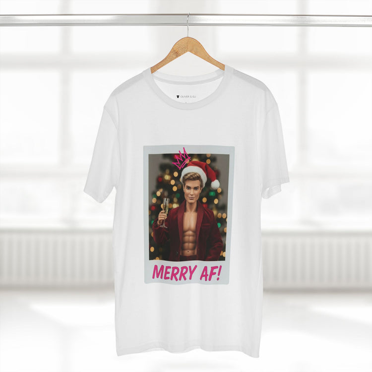 Oliver & Eli’s Sleigh Season collection — premium cotton Christmas t-shirt with graffiti print and festive design.