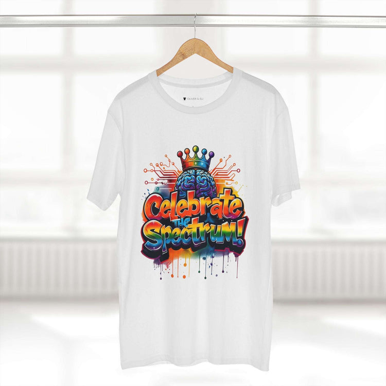 Celebrate the Spectrum Tee – Bold Art Neurodivergent Pride T-shirt by Oliver & Eli