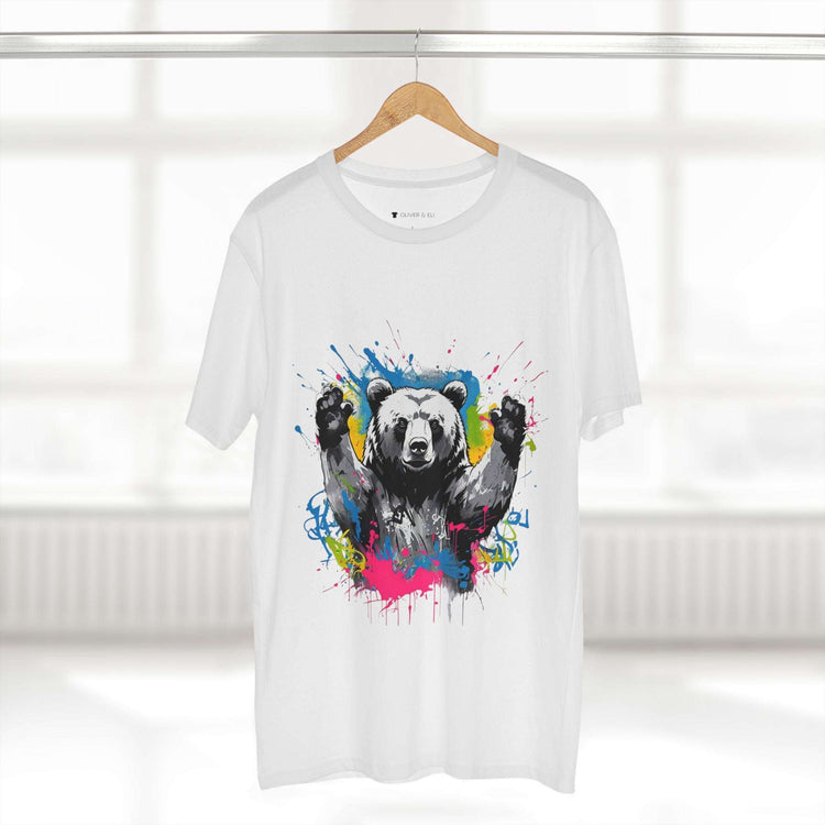 The Hands Up Bear Tee – Bold Graffiti Pop-Art Animal T-shirt by Oliver & Eli