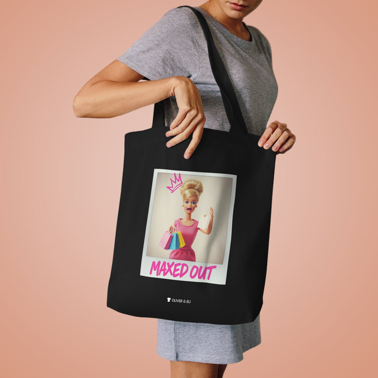 Maxed Out Tote - Fierce Bold Pop Art Attitude Doll Tote Bag by Oliver & Eli