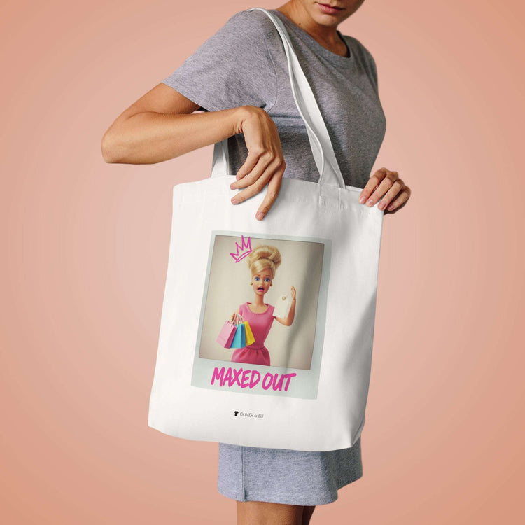 Maxed Out Tote - Fierce Bold Pop Art Attitude Doll Tote Bag by Oliver & Eli