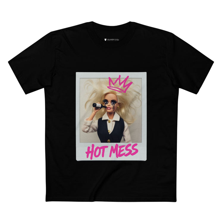 Hot Mess Tee - Fierce Bold Pop Art Attitude Doll T-shirt by Oliver & Eli