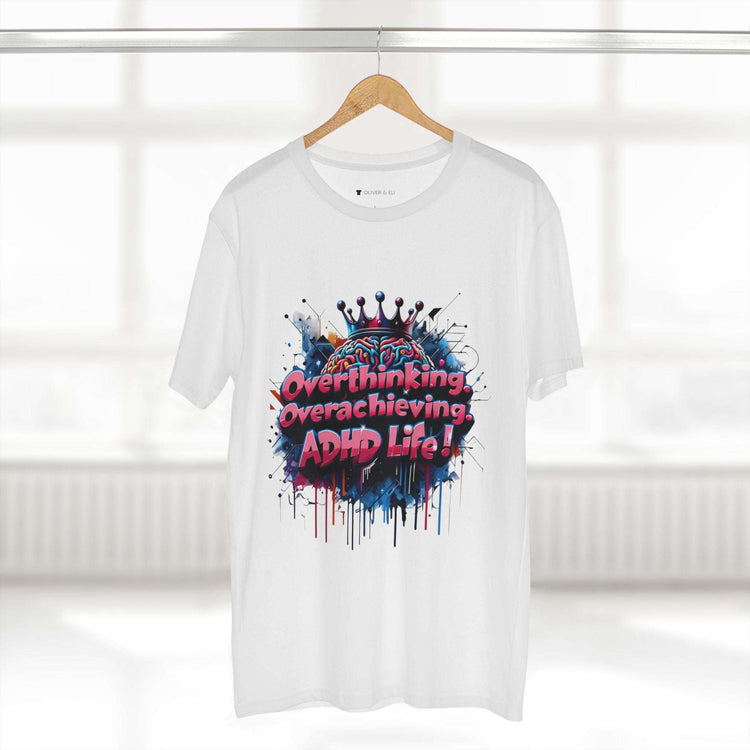 Overthinking. Overachieving. ADHD Life Tee Bold Art T-shirt by Oliver & Eli