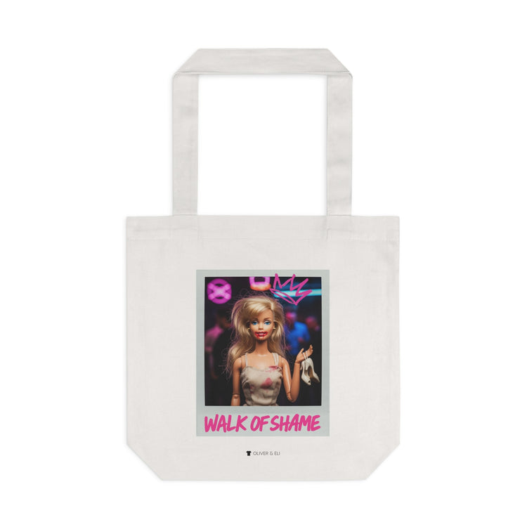 Walk of Shame Tote - Fierce Bold Pop Art Attitude Doll Tote Bag by Oliver & Eli