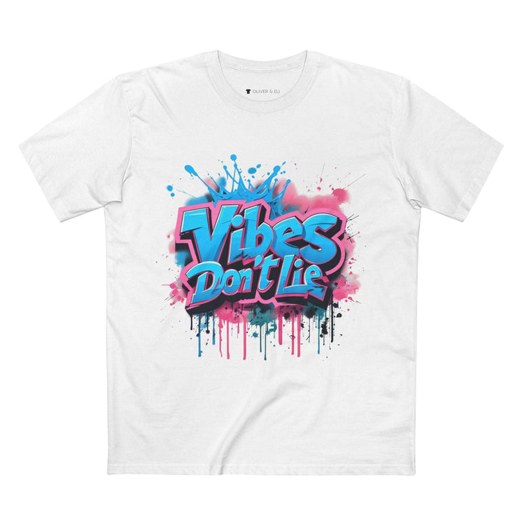 Vibes Don't Lie Tee Bold Motivational Street Art T-Shirt by Oliver & Eli