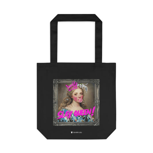Slay Queen! Tote - Empowering Vintage Bold Street Art Tote Bag by Oliver & Eli