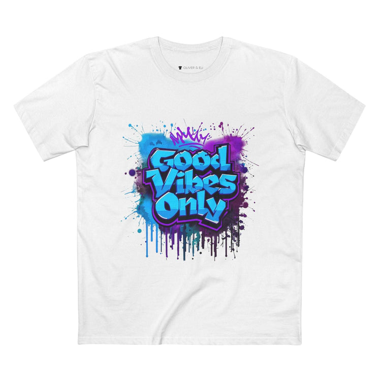 Good Vibes Only Tee Bold Motivational Street Art T-Shirt by Oliver & Eli