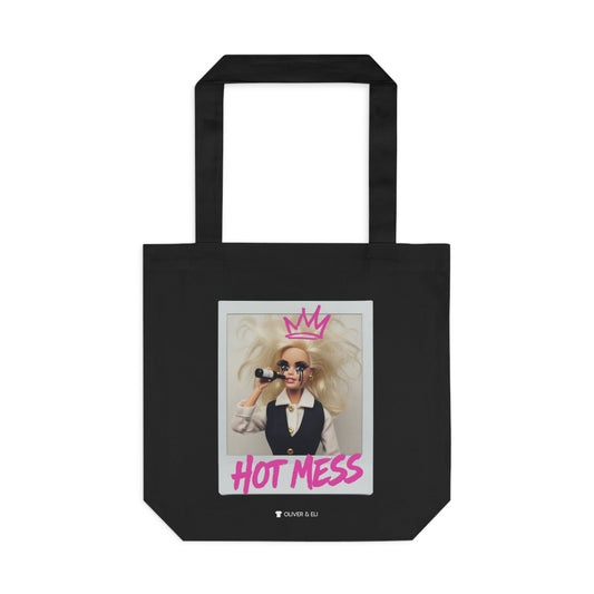 Hot Mess Tote - Fierce Bold Pop Art Attitude Doll Tote Bag by Oliver & Eli