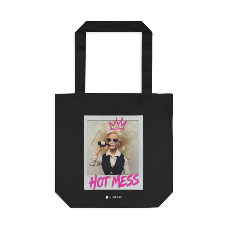 Hot Mess Tote - Fierce Bold Pop Art Attitude Doll Tote Bag by Oliver & Eli