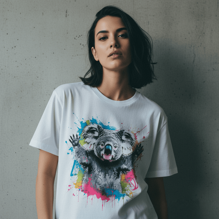 Model wearing Oliver & Eli premium statement hoodie – bold style wearable art