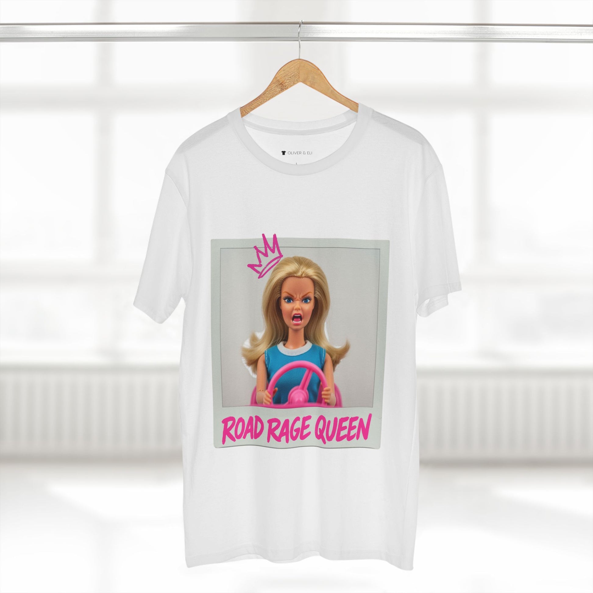 Road Rage Queen Tee - Fierce Bold Pop Art Attitude Doll T-shirt by Oliver & Eli