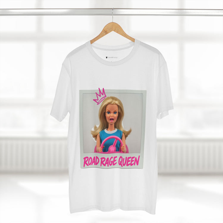 Road Rage Queen Tee - Fierce Bold Pop Art Attitude Doll T-shirt by Oliver & Eli