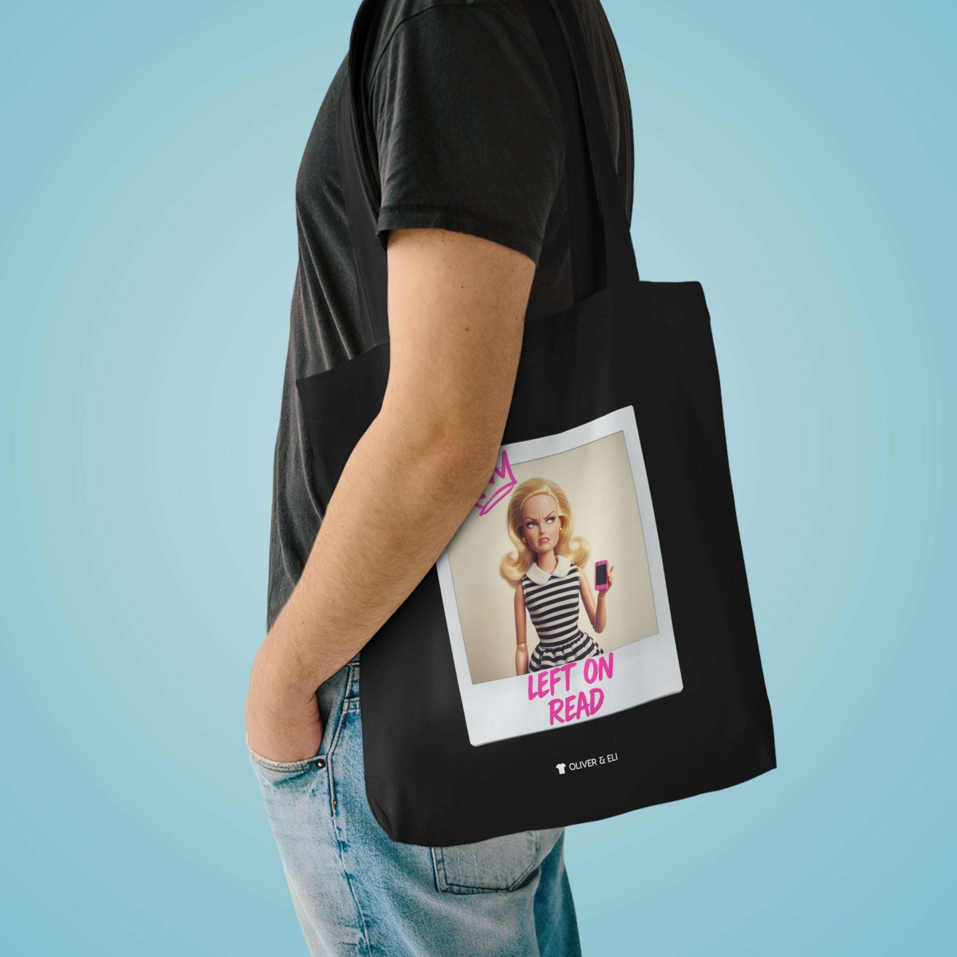 Left on Read Tote - Fierce Bold Pop Art Attitude Doll Tote Bag by Oliver & Eli