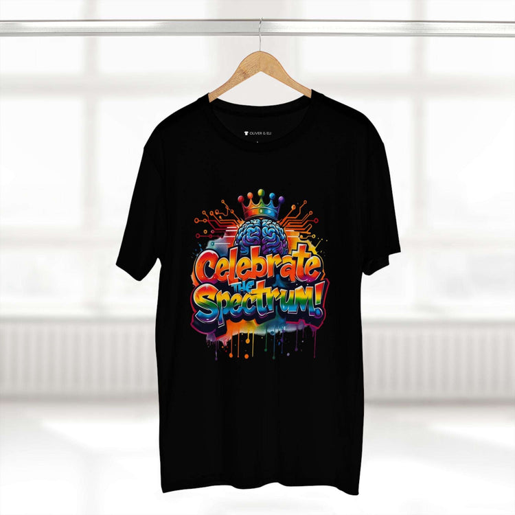 Celebrate the Spectrum Tee – Bold Art Neurodivergent Pride T-shirt by Oliver & Eli