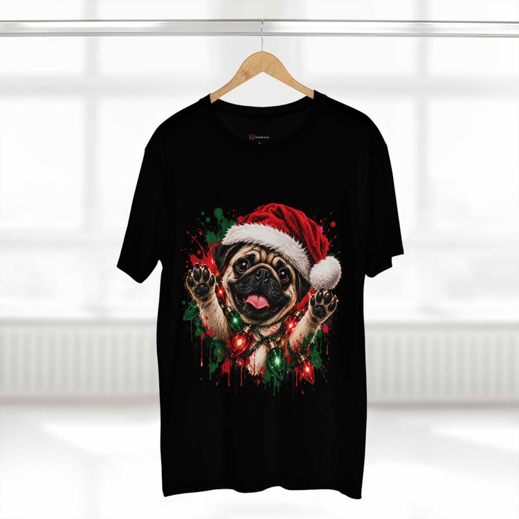 Christmas Dog Graphic Tee |  Festive Dog Lovers Art T-Shirt