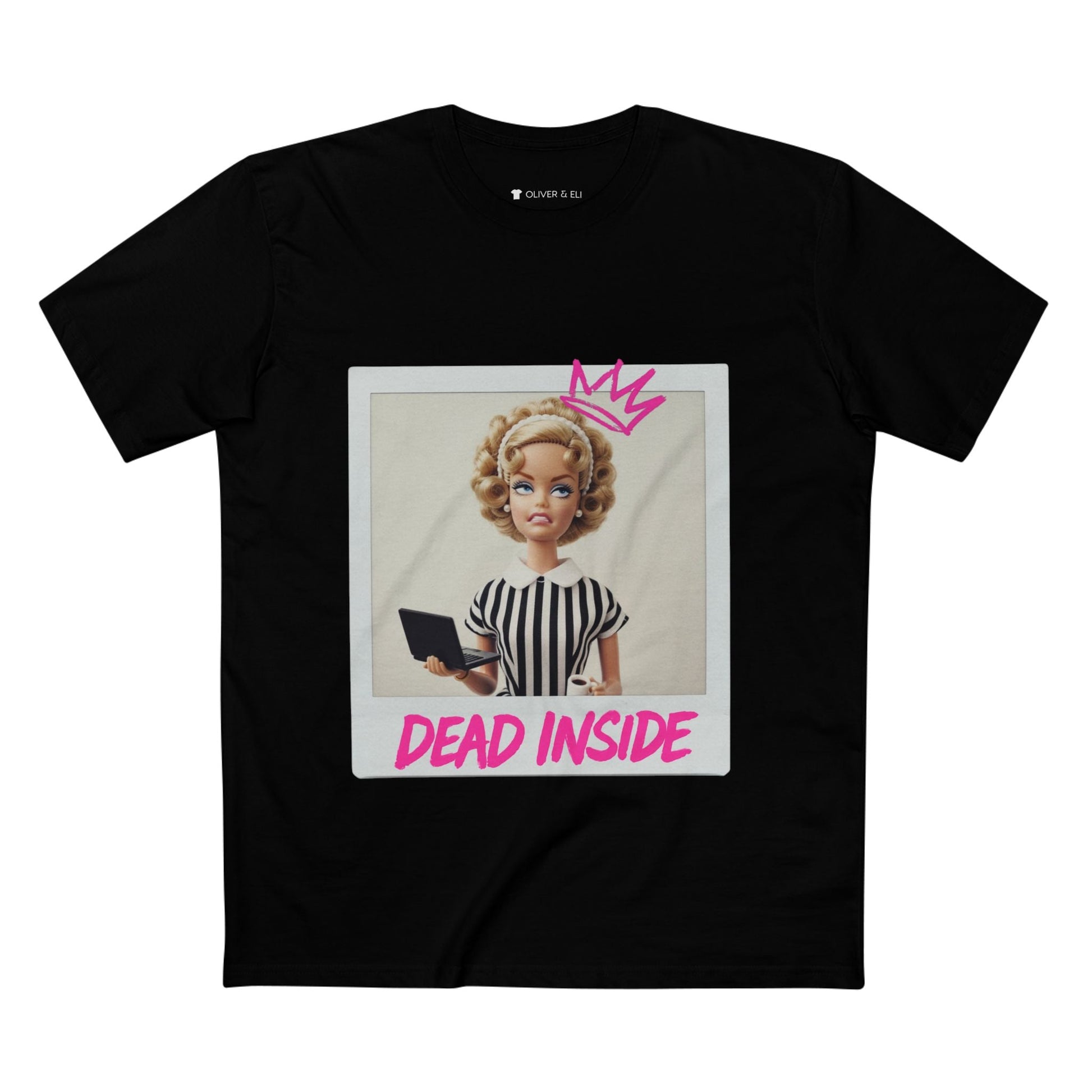 Dead Inside Tee -  Bold Pop Art Polaroid Doll T-shirt by Oliver & Eli