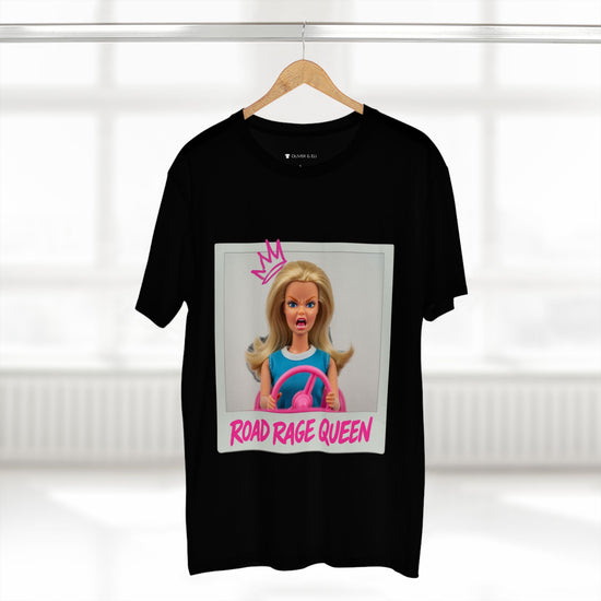 Road Rage Queen Tee - Fierce Bold Pop Art Attitude Doll T-shirt by Oliver & Eli