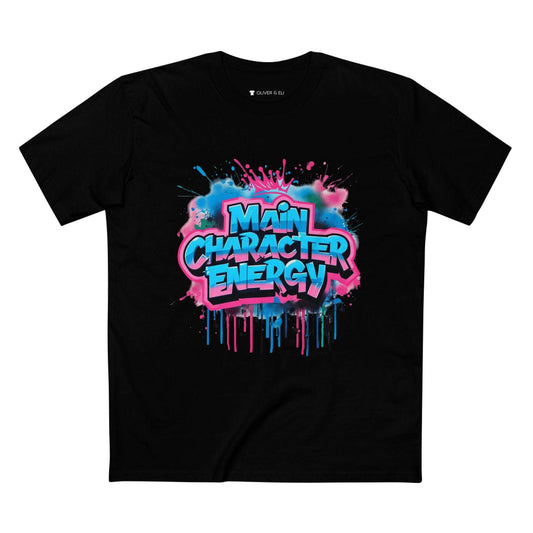Main Character Tee - Bold Motivational Street Art T-Shirt by Oliver & Eli