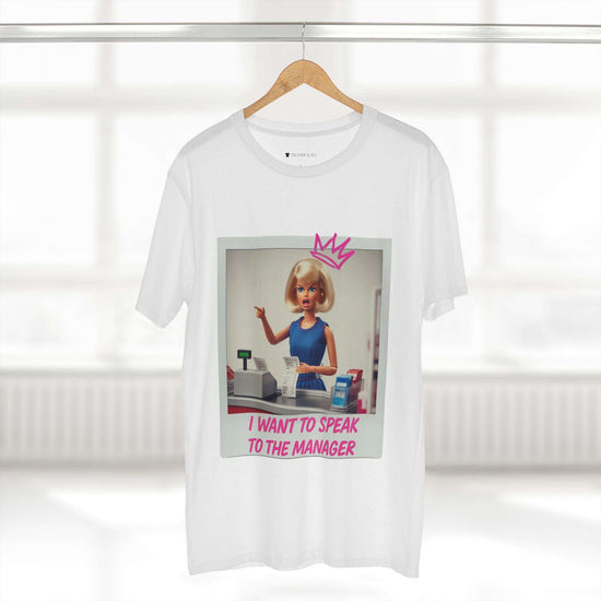 Manager Tee - Fierce Bold Pop Art Attitude Doll T-shirt by Oliver & Eli