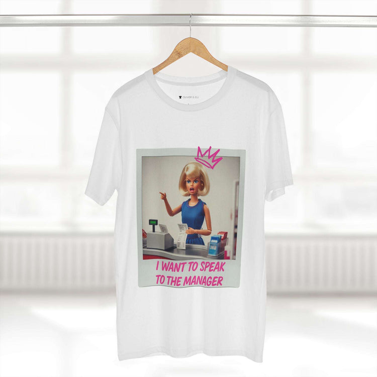 Manager Tee - Fierce Bold Pop Art Attitude Doll T-shirt by Oliver & Eli